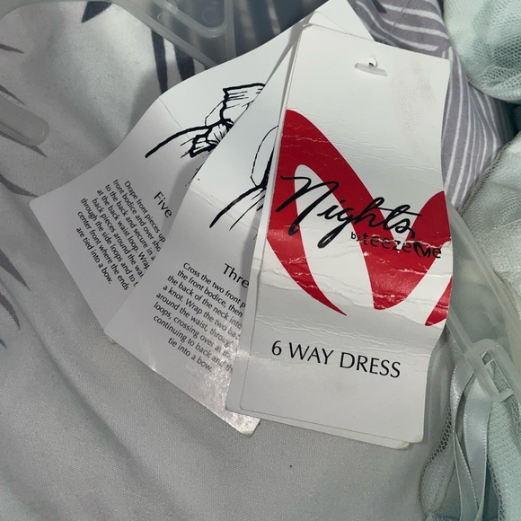 Light blue prom dress worn once, 6-way dress - Picture 4 of 6